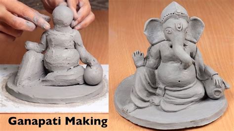 Eco Friendly Ganesha | Ganesha Idol Making Process at Home | Ganpati ...