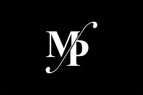 MP Monogram Logo design By Vectorseller | TheHungryJPEG.com