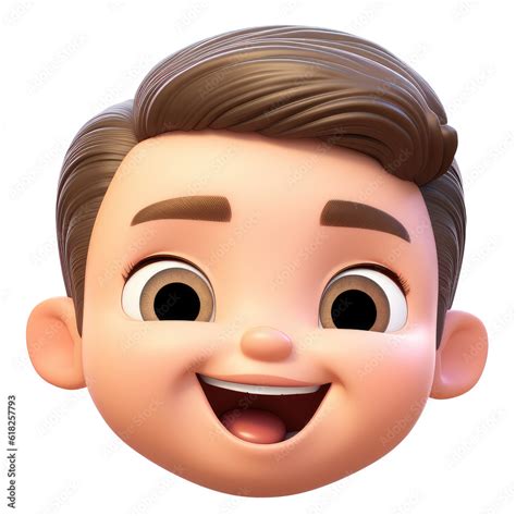 Memoji happy baby boy on transparent background. PNG. Emoji, ai Stock ...