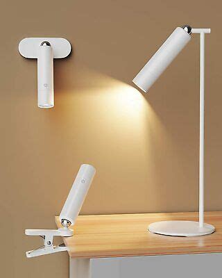 LED Desk Lamp, Kavilo 4-in-1 Rechargeable Desk Lights Wall Light Clip on Light F | eBay