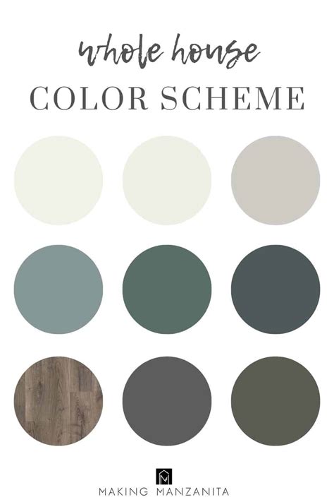 Our Whole House Color Scheme (With Pictures) - Making Manzanita | House color schemes, House ...
