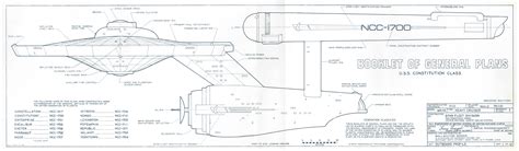 Star Trek Blueprints: General Plans: Constitution Class: U.S.S. Enterprise