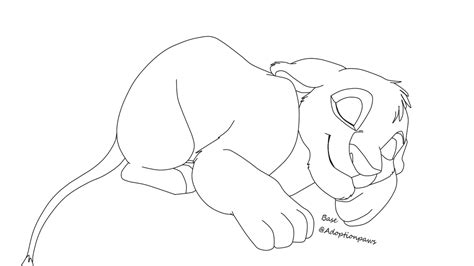 Sleeping Lion Drawing at GetDrawings | Free download