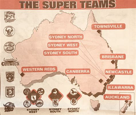 Map Of All Nrl Teams