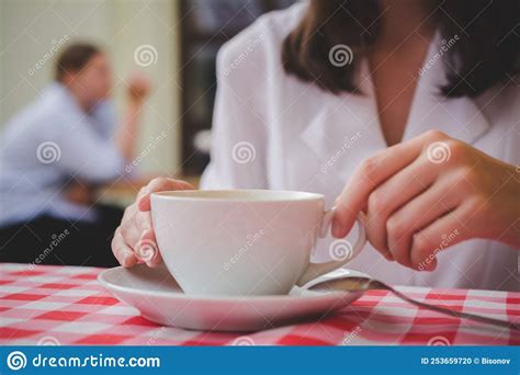 Cup of coffee stock photo. Image of cappuccino, breakfast - 253659720