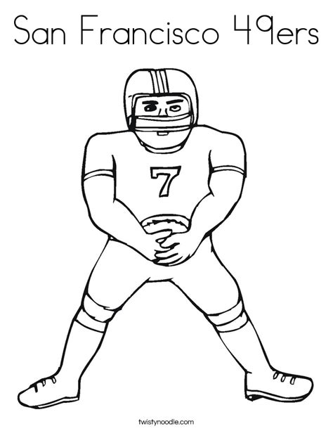 San Francisco 49ers Coloring Page - Twisty Noodle