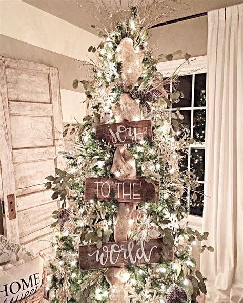 Joy to the World Wood Tree Signs Christmas Tree Decor Rustic Christmas ...