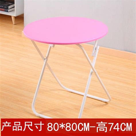 ﹊Round dining table can be folded family dining table simple round table four square table small ...