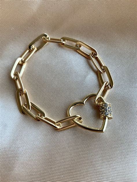 Heart LINK CHAIN BRACELET | Jewelry trends, Heart bracelet, Silver ...