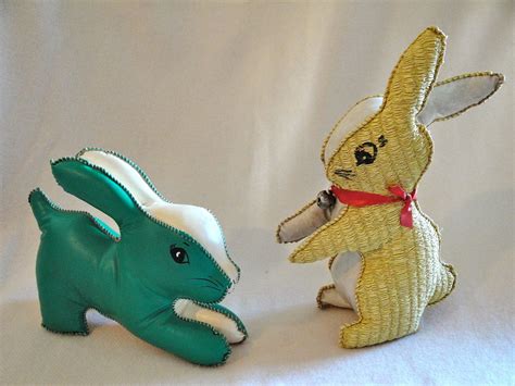 Vintage 1950s Vinyl toy Rabbit / Bunny | Vintage toys, Toys, Vintage dolls