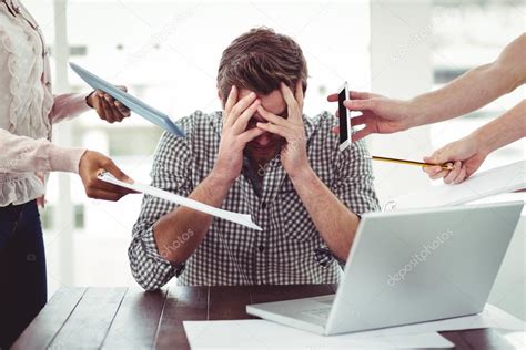 Businessman stressed out at work — Stock Photo © Wavebreakmedia #90540948