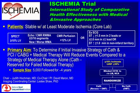 An Update on the ISCHEMIA Trial - American College of Cardiology