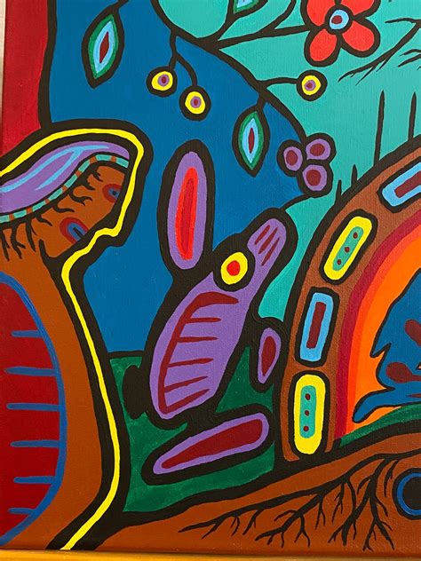 First Nation Indigenous Native Art Oji-Cree Original Acrylique | Etsy