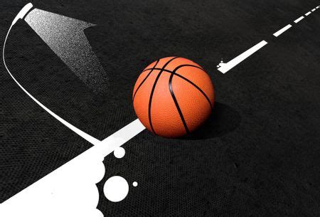 basketball on a road texture black background | Freestock photos