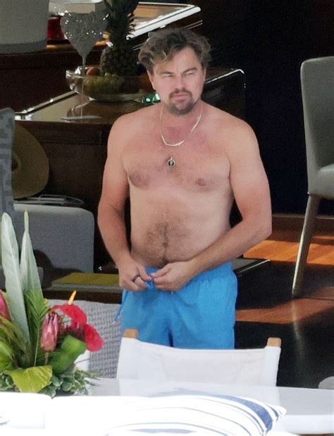 Shirtless Leonardo DiCaprio makes a splash as he spends day on yacht ...