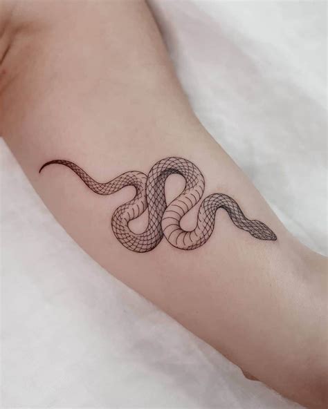 Black Viper Snake Tattoo