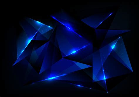Abstract futuristic technology concept with blue polygonal pattern and glow lighting on dark ...