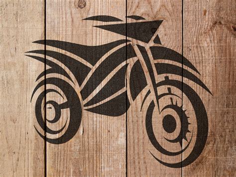 Motorcycle Dirt Bike Stencil - Art and Wall Stencil - Stencil Giant