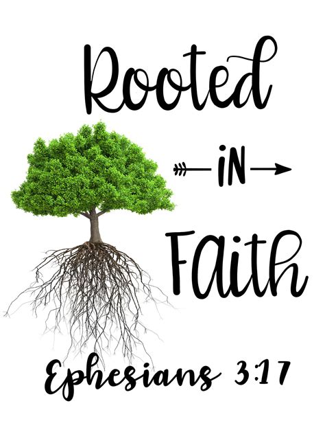 Bible Verse Art Download and Printable Rooted in Faith | Etsy