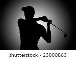 Golfer Black Silhouette Free Stock Photo - Public Domain Pictures