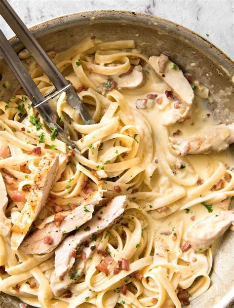 Creamy Chicken and Bacon Pasta | RecipeTin Eats