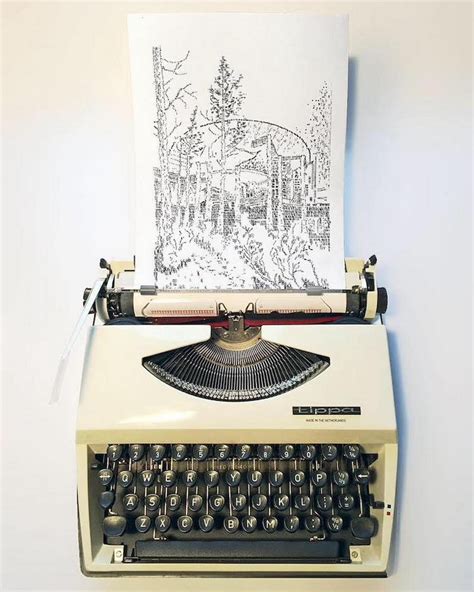 Striking Art Created Using a Typewriter