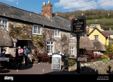 The Masons Arms Inn, Branscombe, Devon, England, UK Stock Photo - Alamy