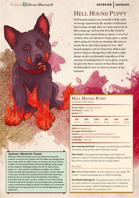 Hell Hound Puppers - Because everyone needs a cute little fire puppy ...