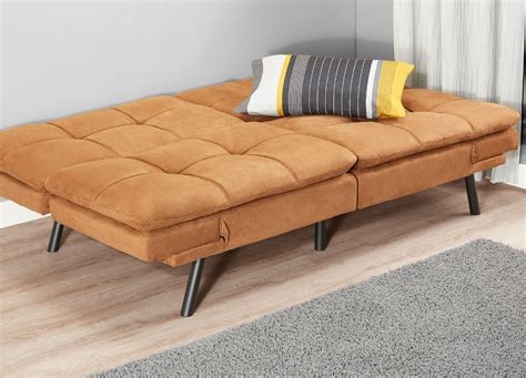 Jacksonville Camel Foldable Futon Sleeper Sofa Bed | Baci Living Room