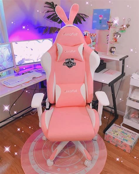 Pink Gaming Chair With Bunny Ears - labeerweek