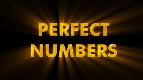 Perfect Numbers - YouTube