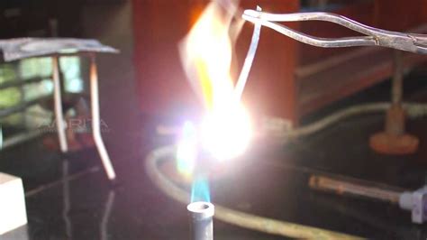 Burning of Magnesium in Air - MeitY OLabs - YouTube