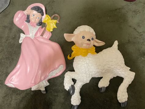LITTLE BO PEEP Lamb Nursery Rhyme VINTAGE Ceramic wall decor hangings plaques $45.00 - PicClick