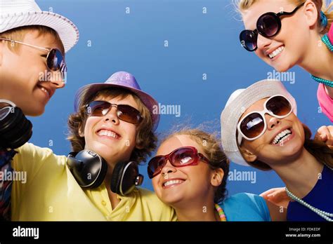 Group of young and happy people having party Stock Photo - Alamy