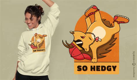 Hedgehog Breakdancing T-shirt Design Vector Download