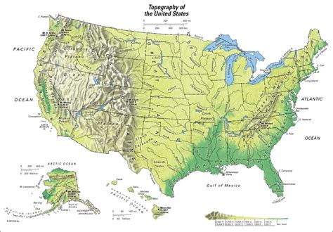 US mountain ranges map - US map mountain ranges (Northern America ...