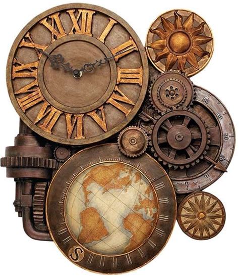 Gears of Time Wall Clock | Steampunk clock, Steampunk decor, Steampunk wall