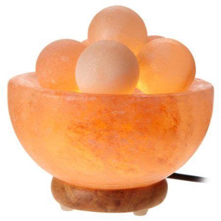 Deluxe Comfort 5'' Bowl Salt Lamps with 6 Massage Crystal Salt Balls, Yellow Himalayan Crystal ...