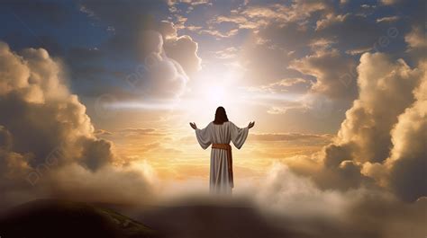 Jesus Standing In The Clouds On The Hill Background, Jesus Pictures Heaven Is For Real, God ...