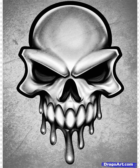 Drawing Skull Art, Easy Skull Drawings, pencil, face, monochrome png | PNGWing