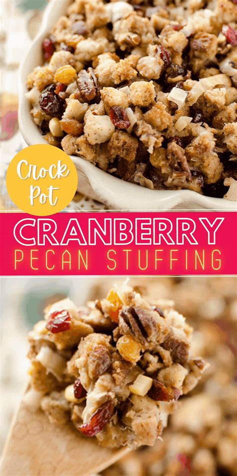 Crock Pot Cranberry Pecan Stuffing