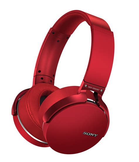 Buy Sony MDR-XB950BT On-Ear Bluetooth Premium Extra Bass (XB) Headphones (Red) Online at Best ...