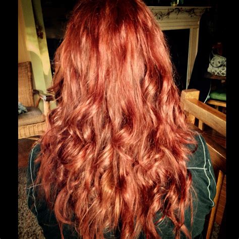 Red ️ L'oreal HiColor in red copper...done on auburn brown hair..This ...
