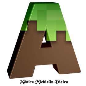 NOVO ALFABETO #MINECRAFT COM TEXTURA 'GAME MINECRAFT' PNG - NEW MINECRAFT ALPHABET WITH TEXTURE ...