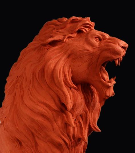 Lion art, Animal sculptures, Lion sculpture
