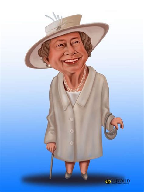 Caricature of Queen Elizabeth II in 2023 | Caricature, Queen elizabeth, Celebrity caricatures