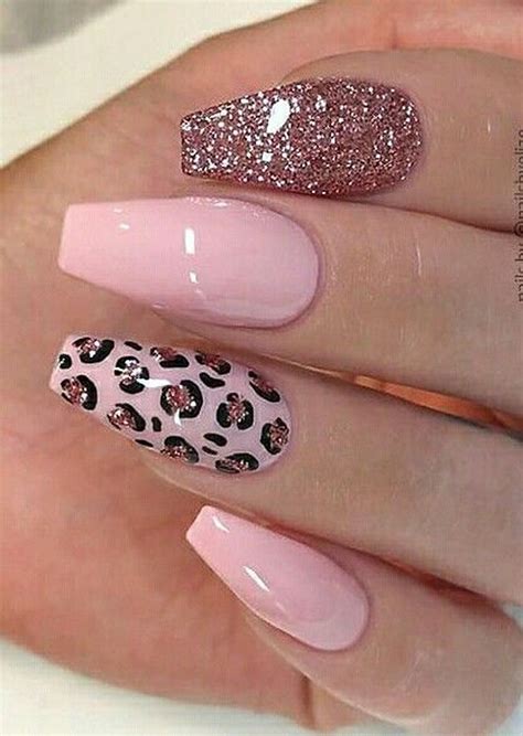 Nails Designs Cheetah Pink