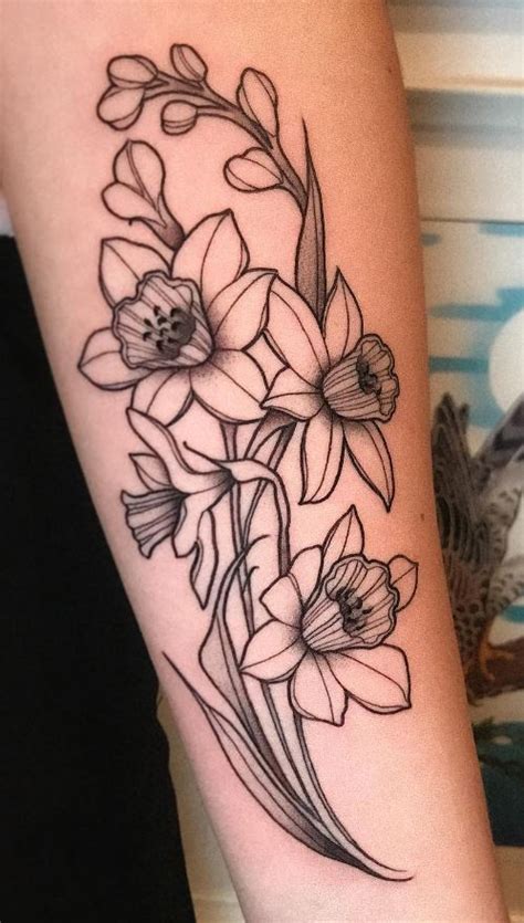 50 Meaningful Narcissus Flower Tattoos: Symbolism, Designs, and Meanings – Best Tattoo Zone