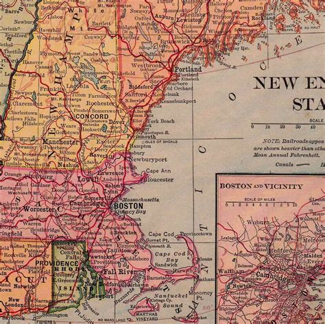 Antique Maps of US States Printable Vintage United States - Etsy