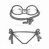 Coloring Book String Bikini Stock Vector  Illustration Of Preschool sketch template
